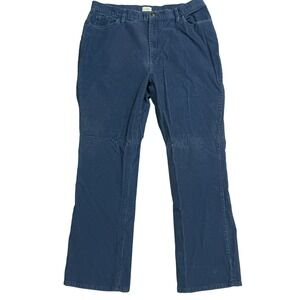 LL Bean Pants Womens Blue Corduroy Favorite Fit Straight Leg Sz 20 M/Tall